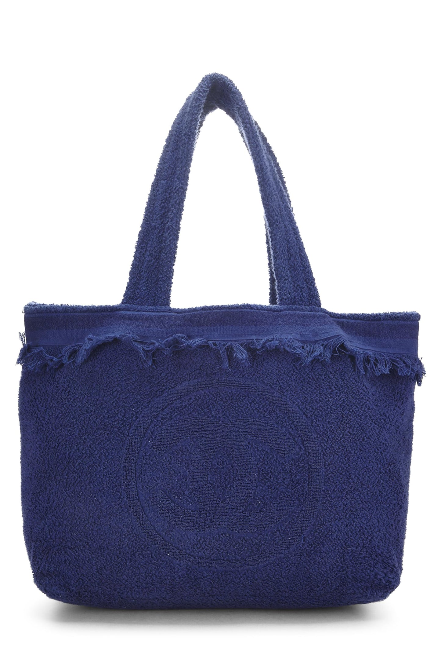 Chanel,  Blue Terry Cloth 'CC' Beach Tote Large, Blue