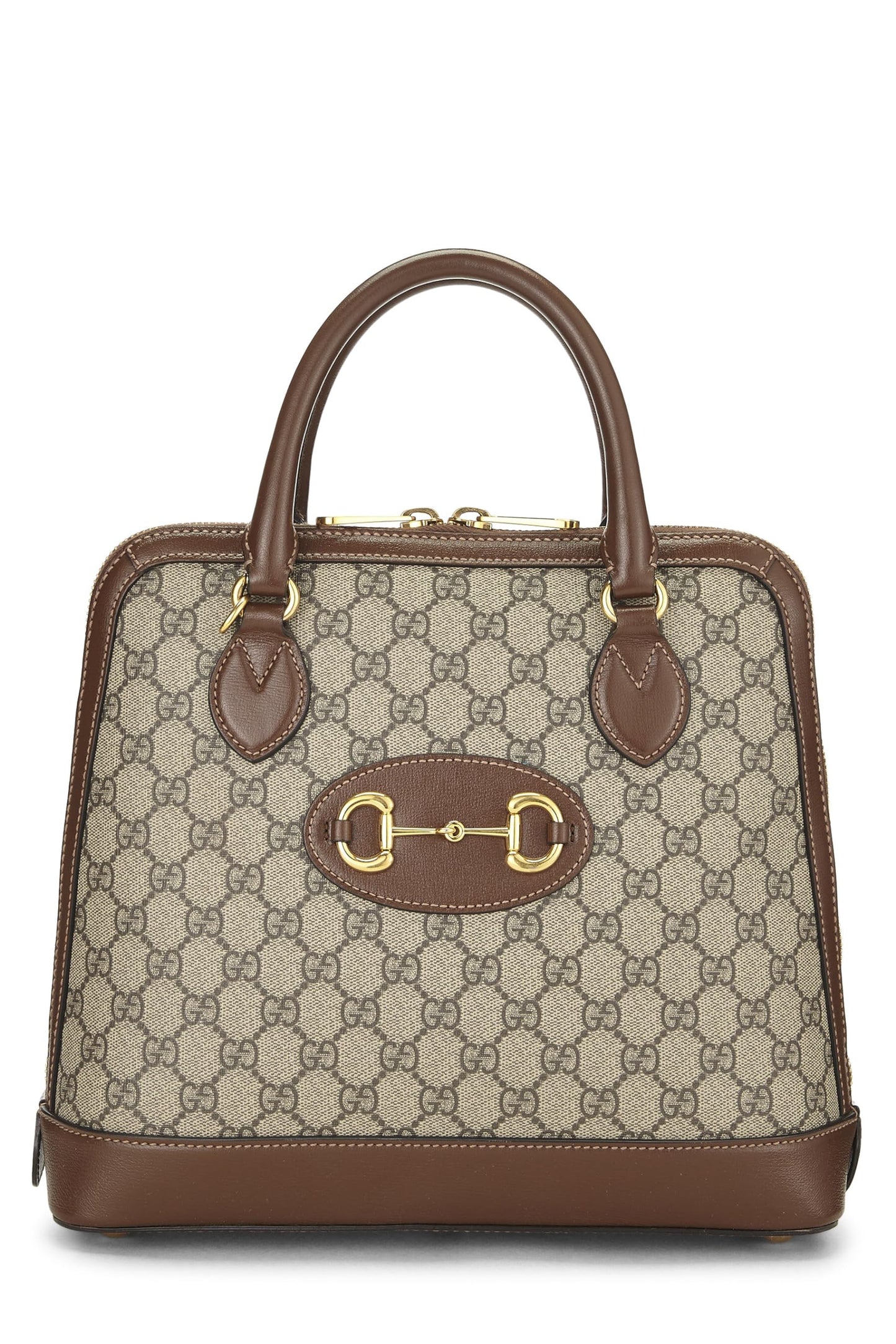 Gucci, Brown Original GG Supreme 1955 Horsebit Top Handle Bag, Brown