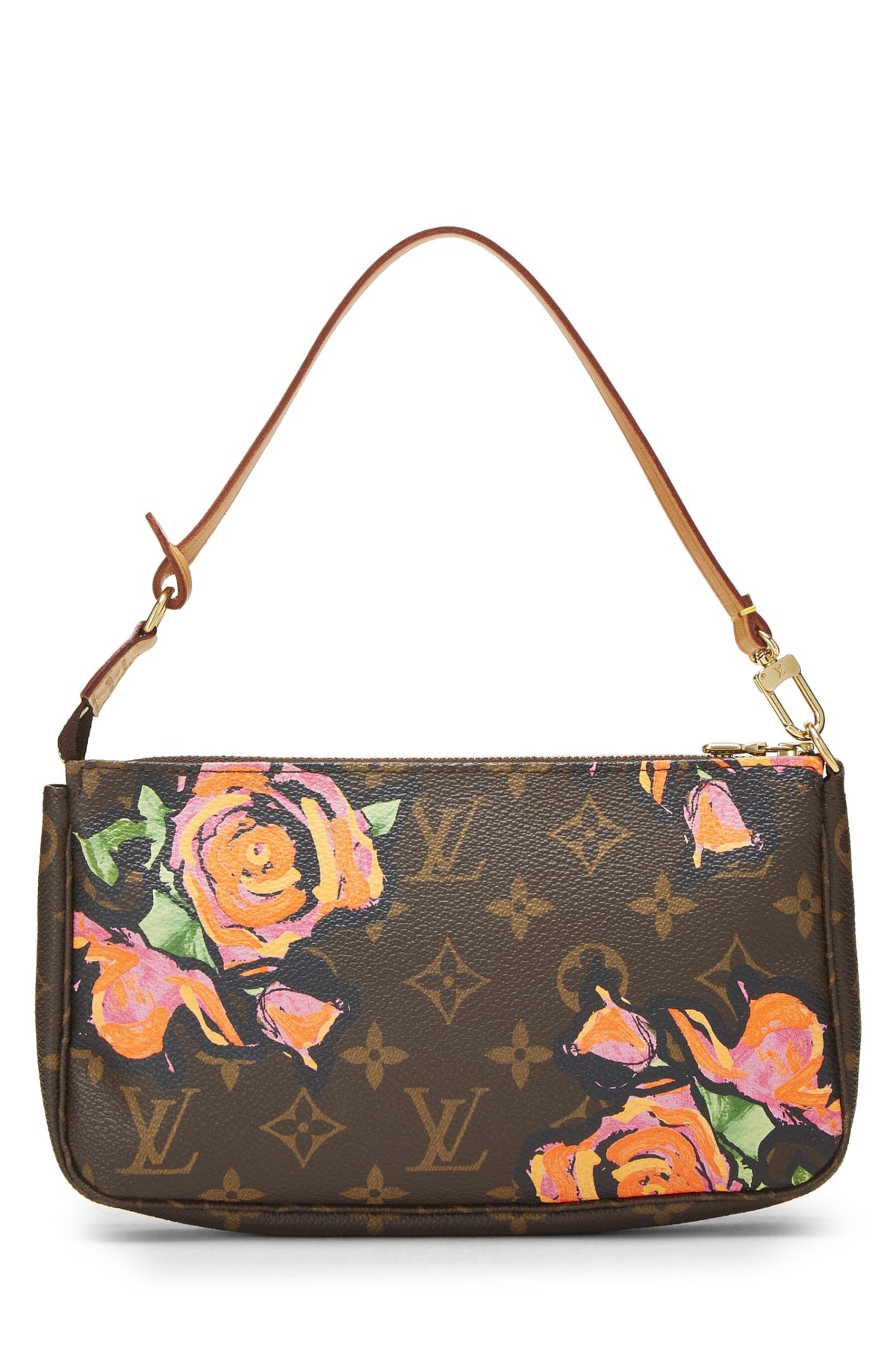 Louis Vuitton,  Stephen Sprouse x Louis Vuitton Monogram Roses Pochette Accessoires, Brown