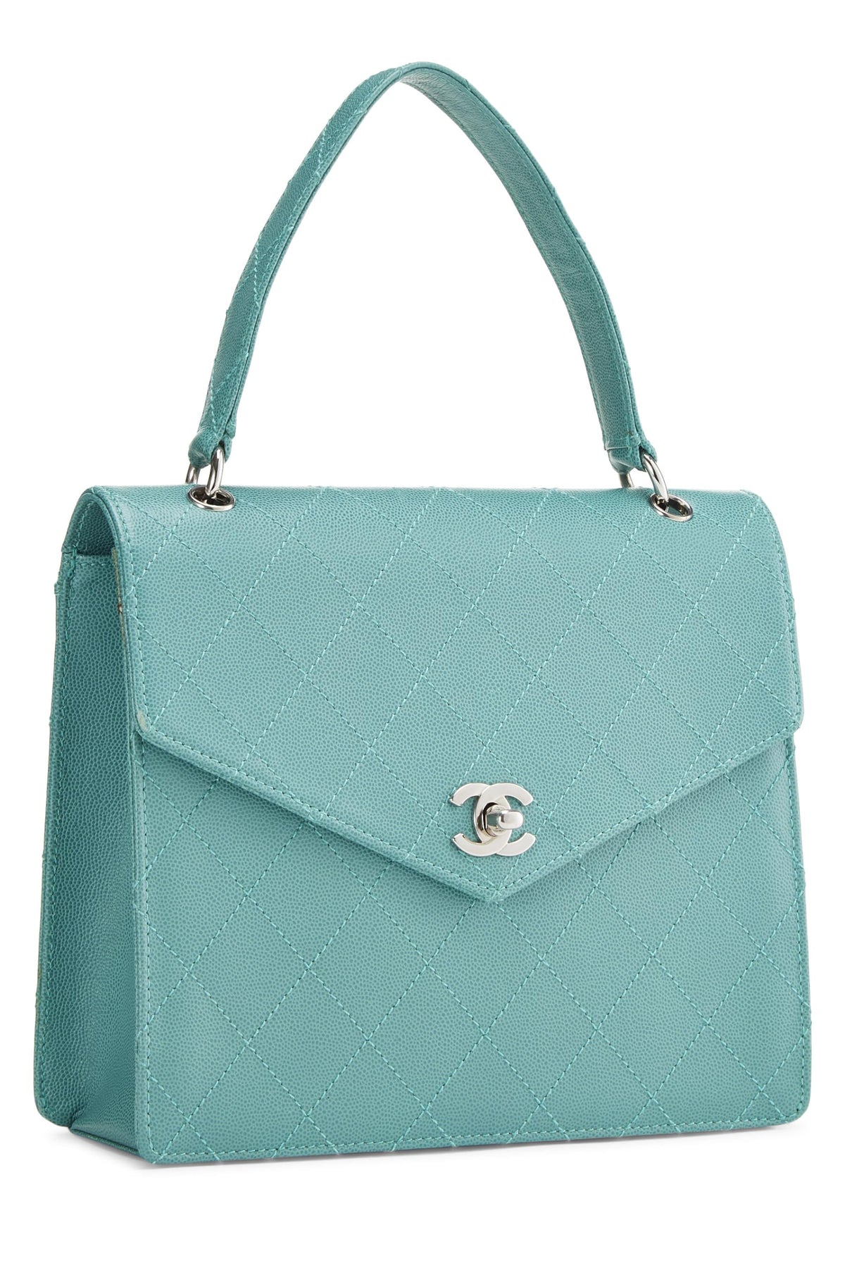 Chanel,  Green Caviar Envelope Flap Bag, Green