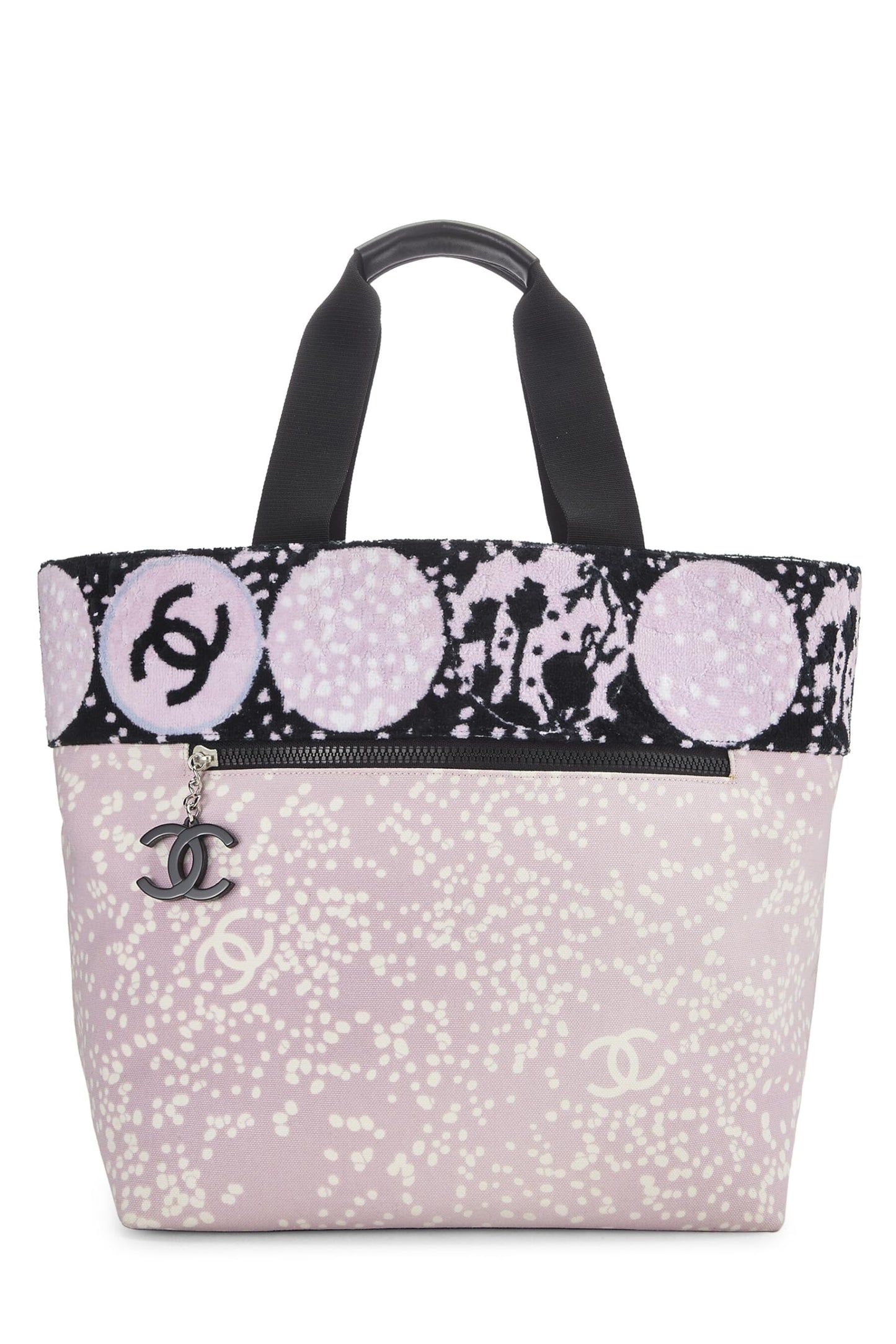 Chanel,  Pink Terrycloth & Canvas 'CC' Tote, Pink