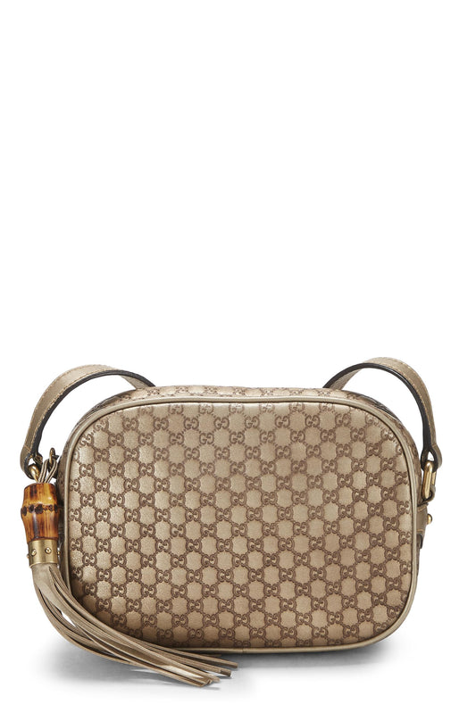 Gucci, Gold Microguccissima Leather Camera Bag, Gold