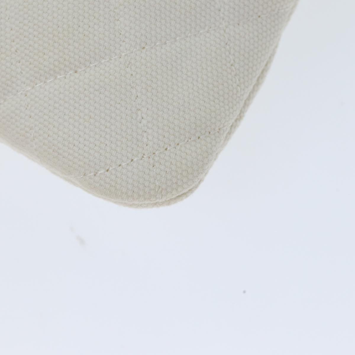 Top Quality Chanel Matelasse Clutch Bag Canvas Ivory CC Auth 82075