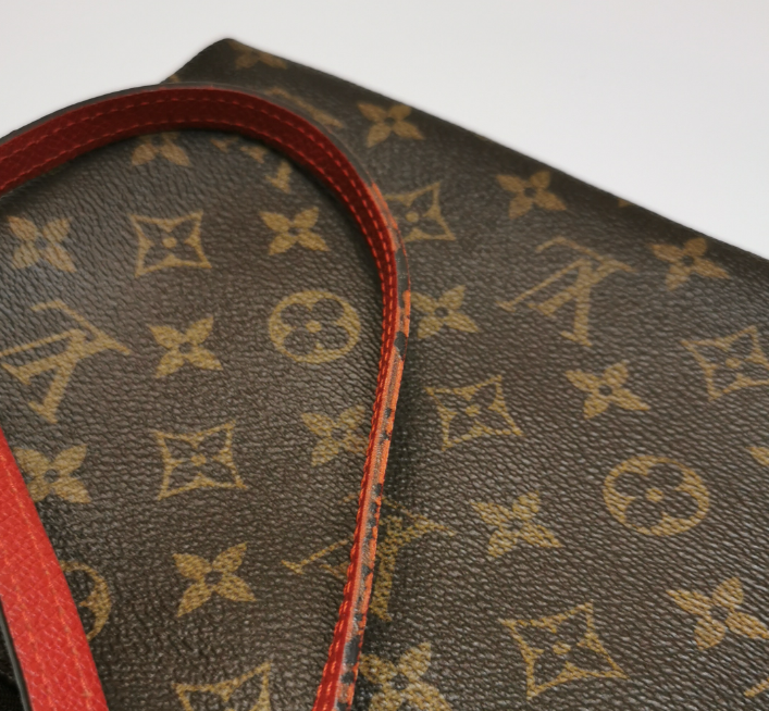 Preloved Louis Vuitton (LV) Twice Bag Red 250207781053054
