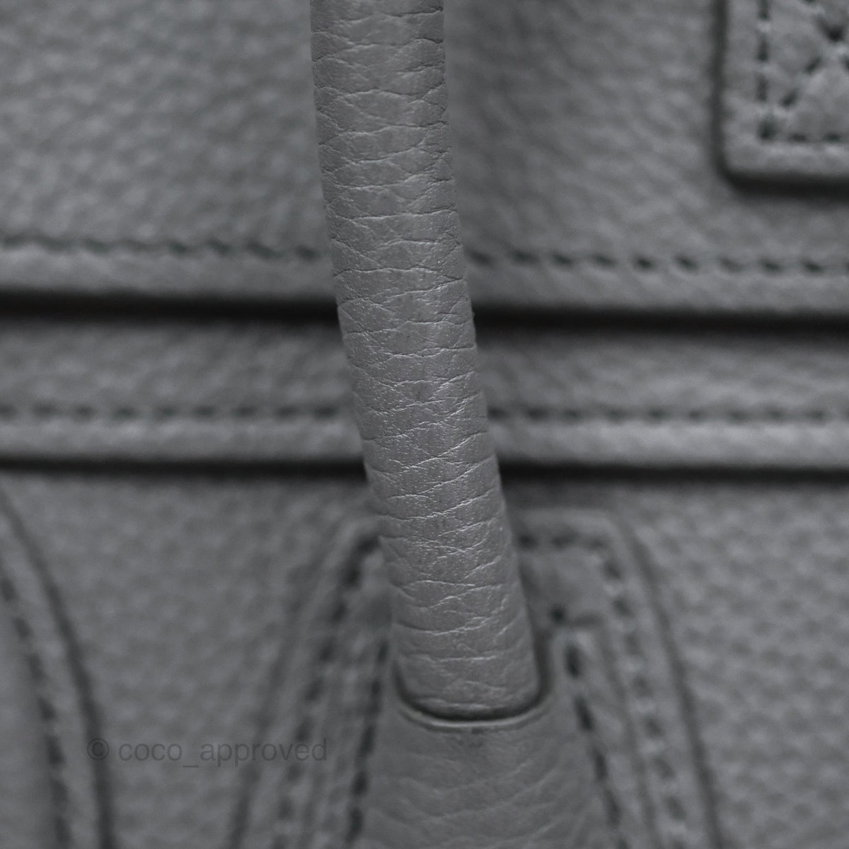 Celine Nano Luggage Bag Grey Drummed Calfskin