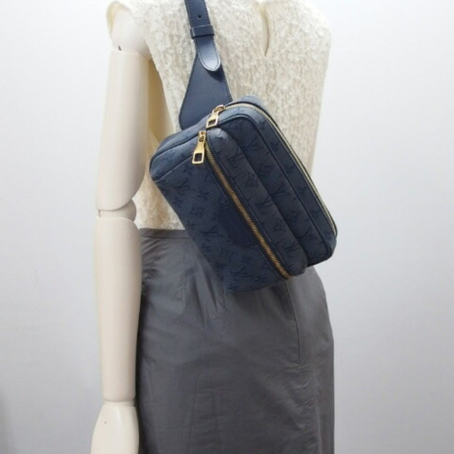 Louis Vuitton Monogram blue  blue Leather Shoulder Bag