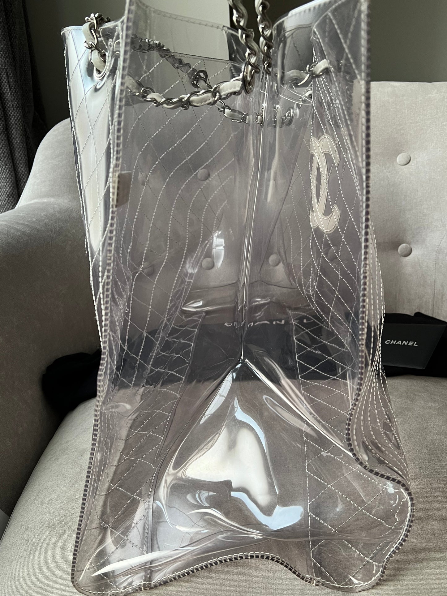 Chanel Quilted Large See Through CC Tote