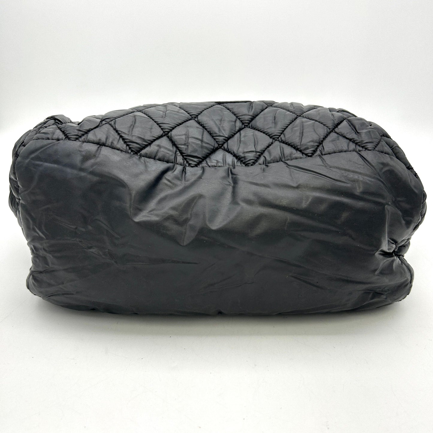 Chanel Nylon Quilted Small Coco Cocoon Tote Black  LA1465