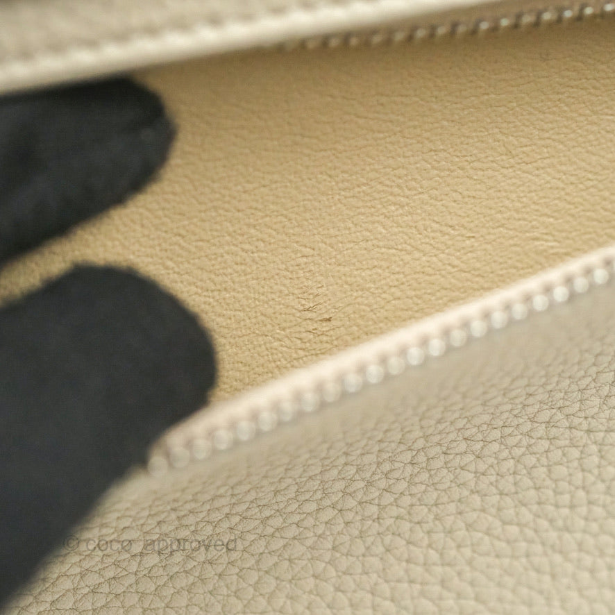 Celine Small Sleek Trapeze Beige Calfskin/Patent