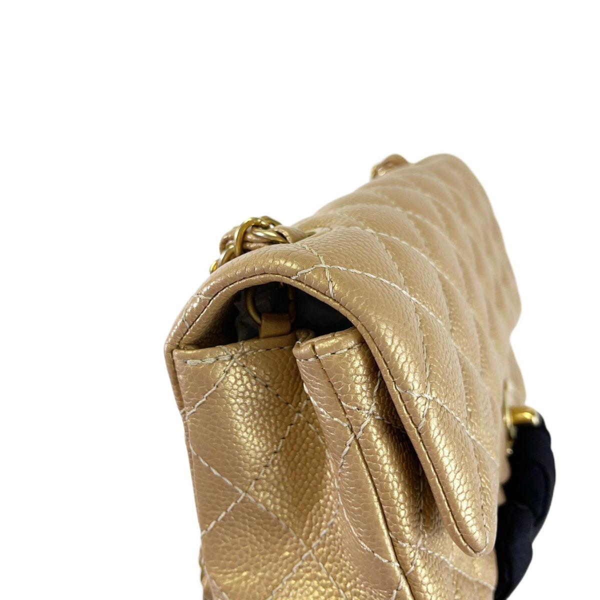 Mini 15C Rectangle Caviar Gold GHW
