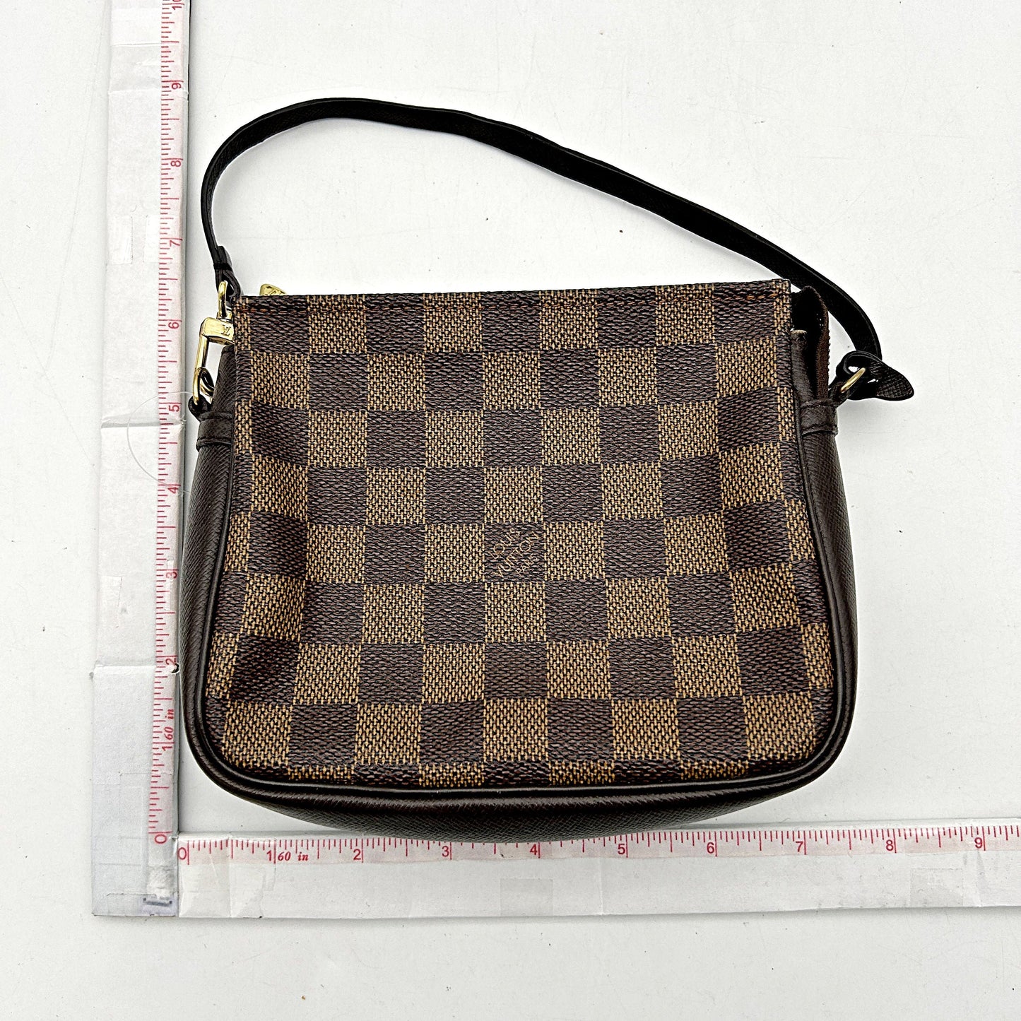 LOUIS VUITTON Damier Ebene Trousse Make Up Bag Pochette lv6937ce