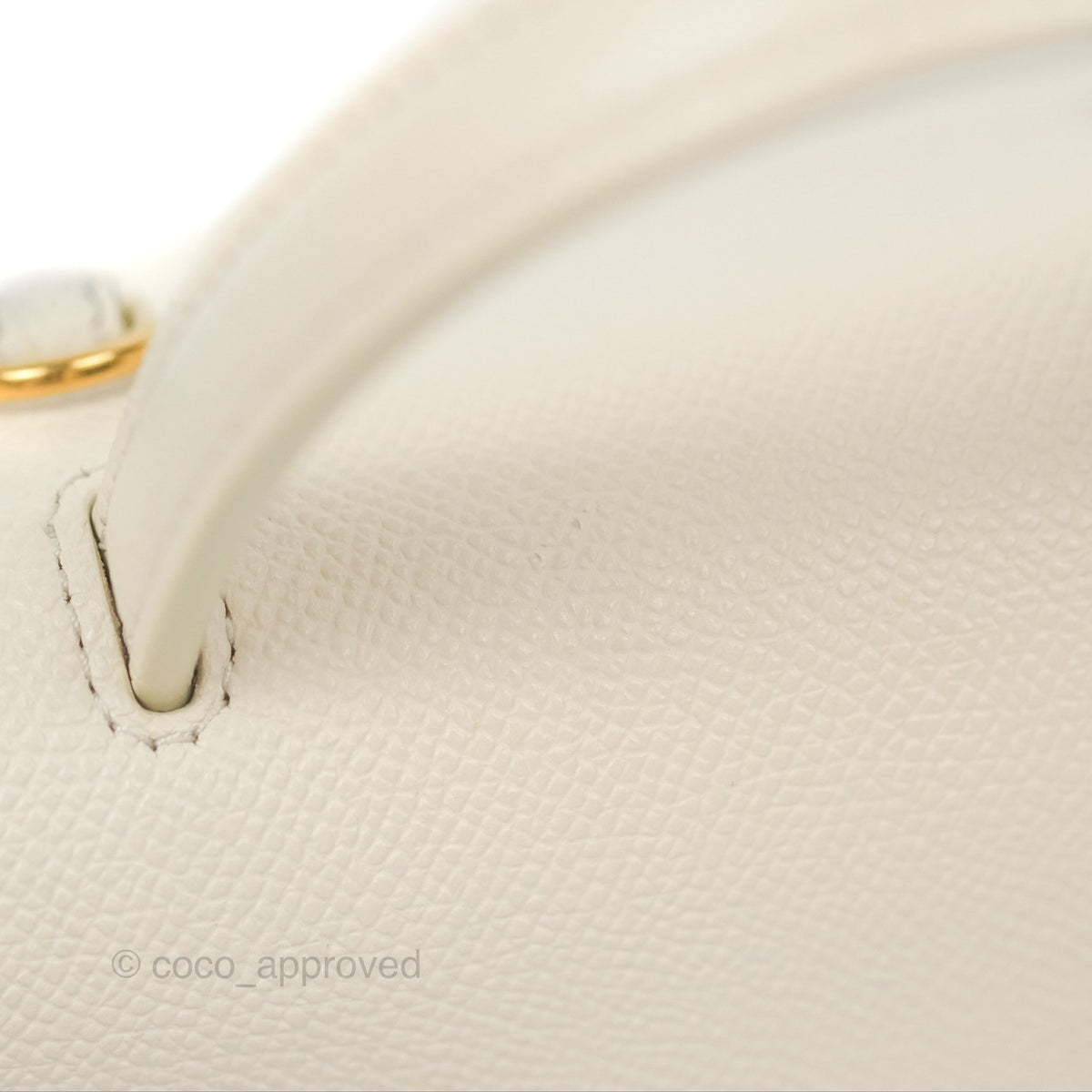 Celine Pico Belt Bag White Grained Calfskin Gold Hardware