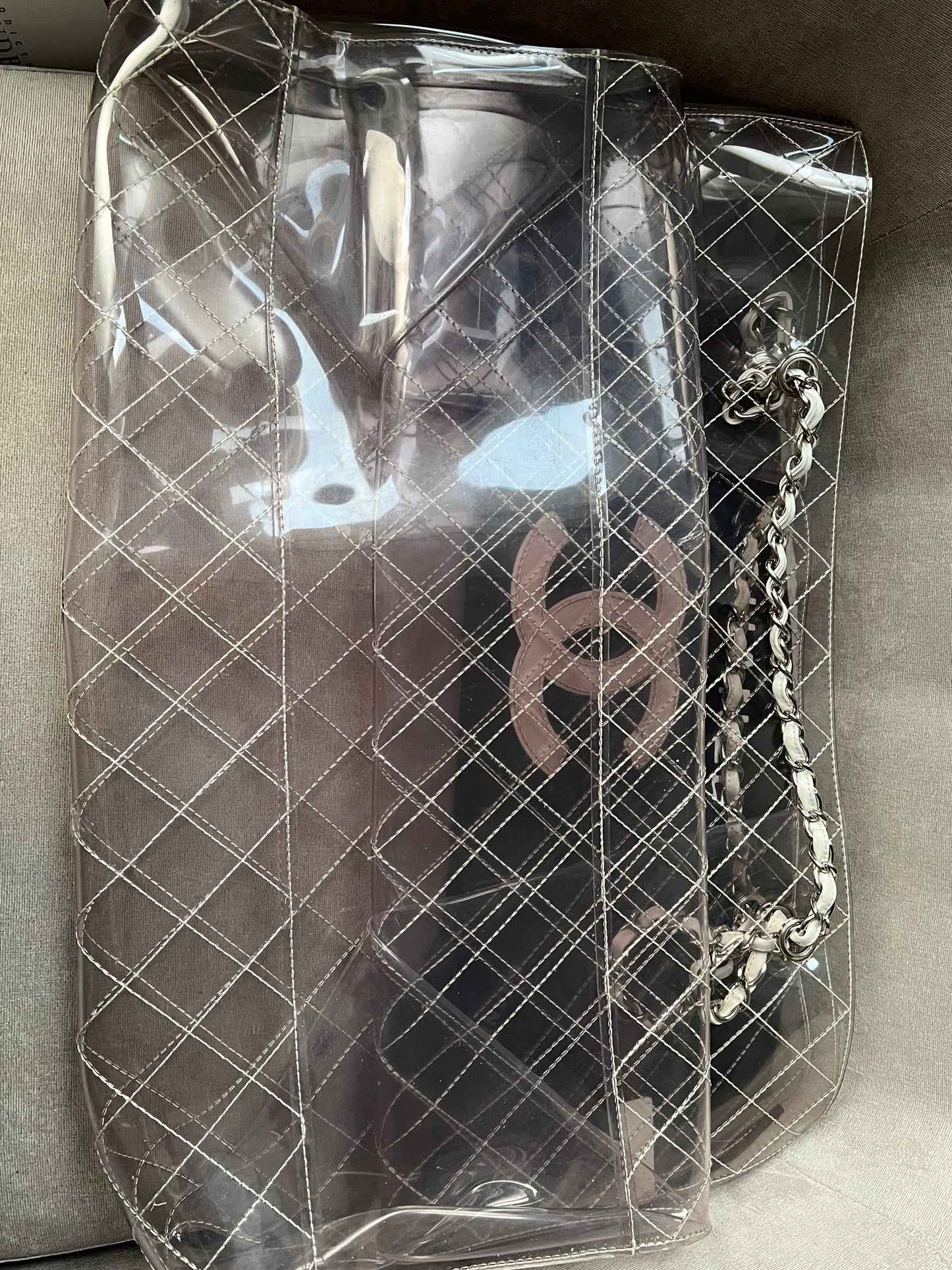 Chanel Quilted Large See Through CC Tote