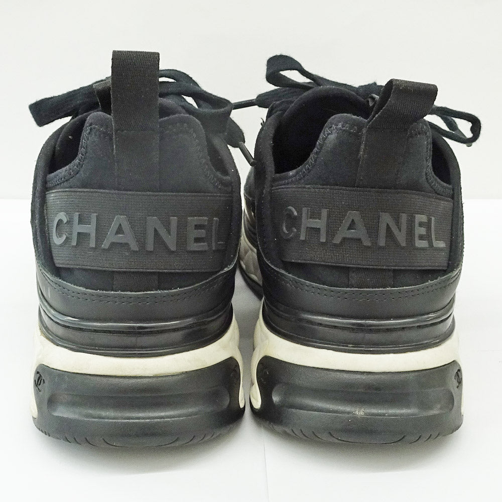 CHANEL G35617 39 COCOMARK CC LOGO SHEEDCARF SKIN BLACK FASHION APAREL LADY WOMEN SHOES BAG