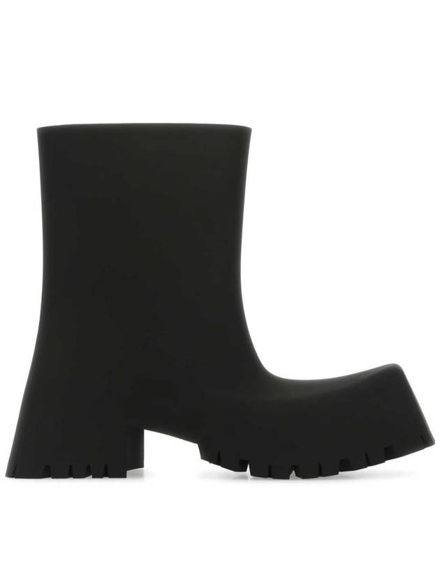 Luxury Balenciaga  Rubber Trooper Ankle Boots Black