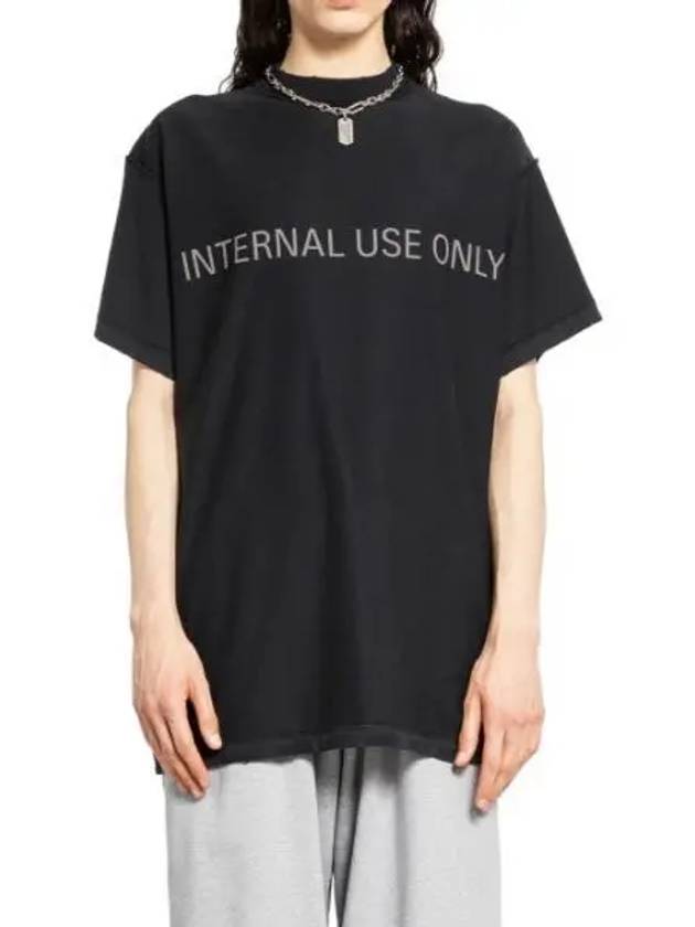 Luxury Balenciaga  Inside Out Oversized Distressed Short Sleeve T-Shirt Black