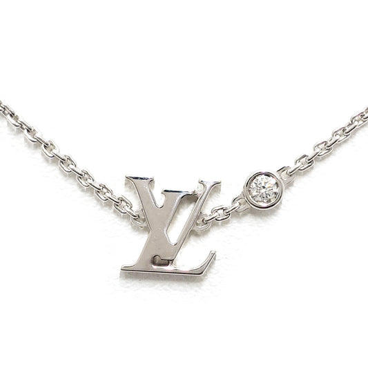 Louis Vuitton K18WG Idil Brossam LV Diamond Necklace 750WG Jewelry Q93653