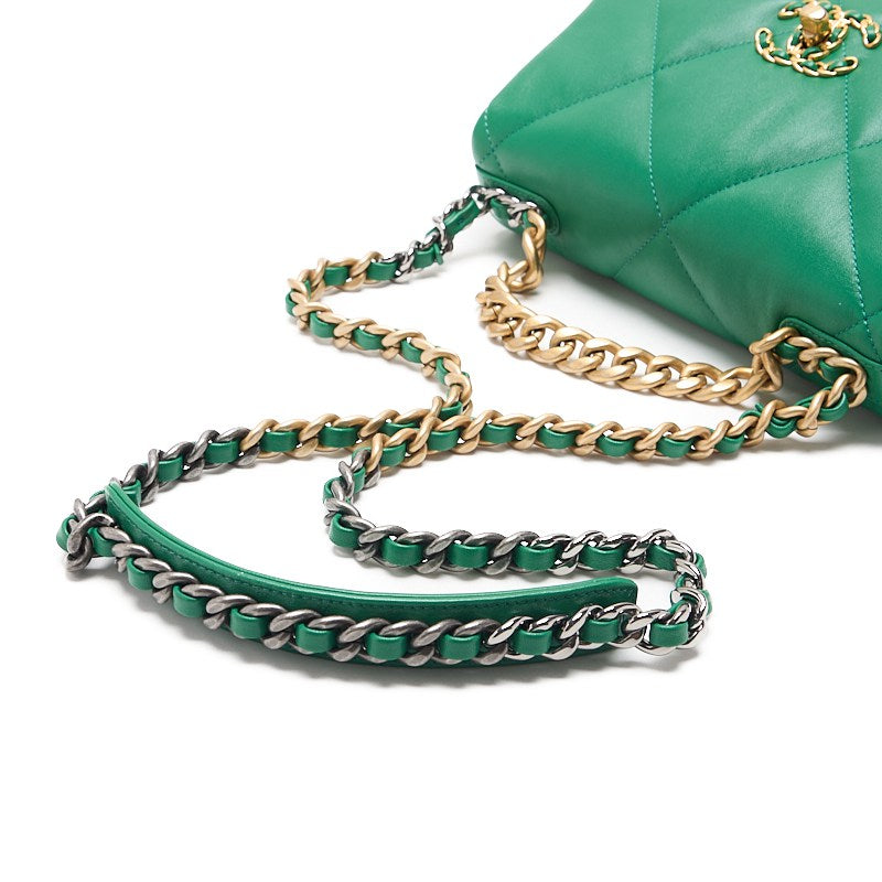 CHANEL 【CHANEL】 CHANEL 19 Matrasse 2w Chain Sder  Green (Gen  Silver Gold) Tote Bag  Start Bag  Bag Hybrid 【 Ship】 Netherlands Online