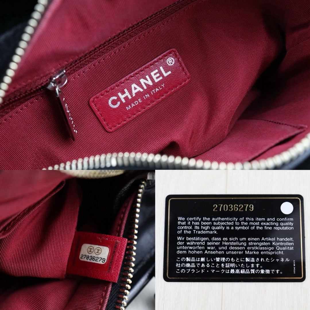Very Good ( Rank A) ｜CHANEL PM Gabrielle Aged Calfskin Shoulder Bag Black Made in 2019 Year｜H25011322