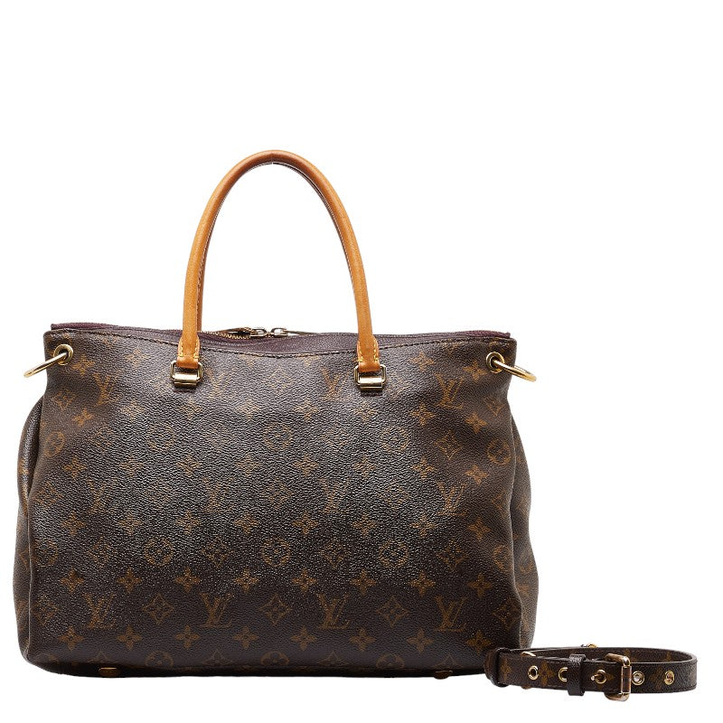 Louis Vuitton Monogram Pallas Handbag 2WAY M40906 Oral Pearl Brown PVC Leather  Louis Vuitton