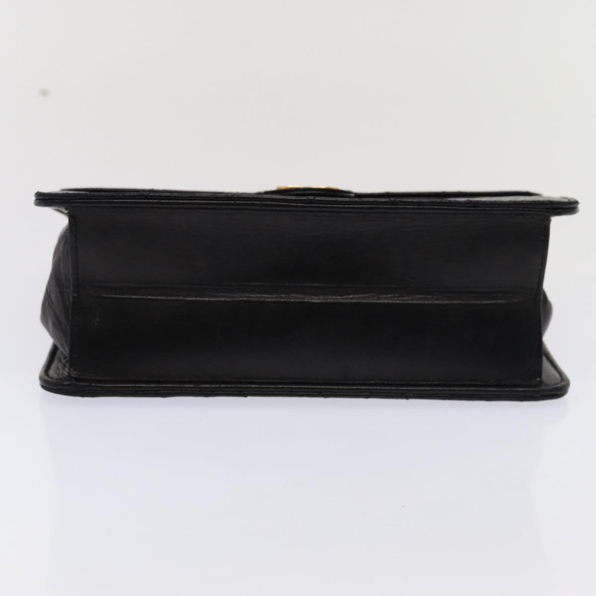 Top Quality Chanel Matelasse Chain Shoulder Bag Lamb Skin Black CC Auth 83342