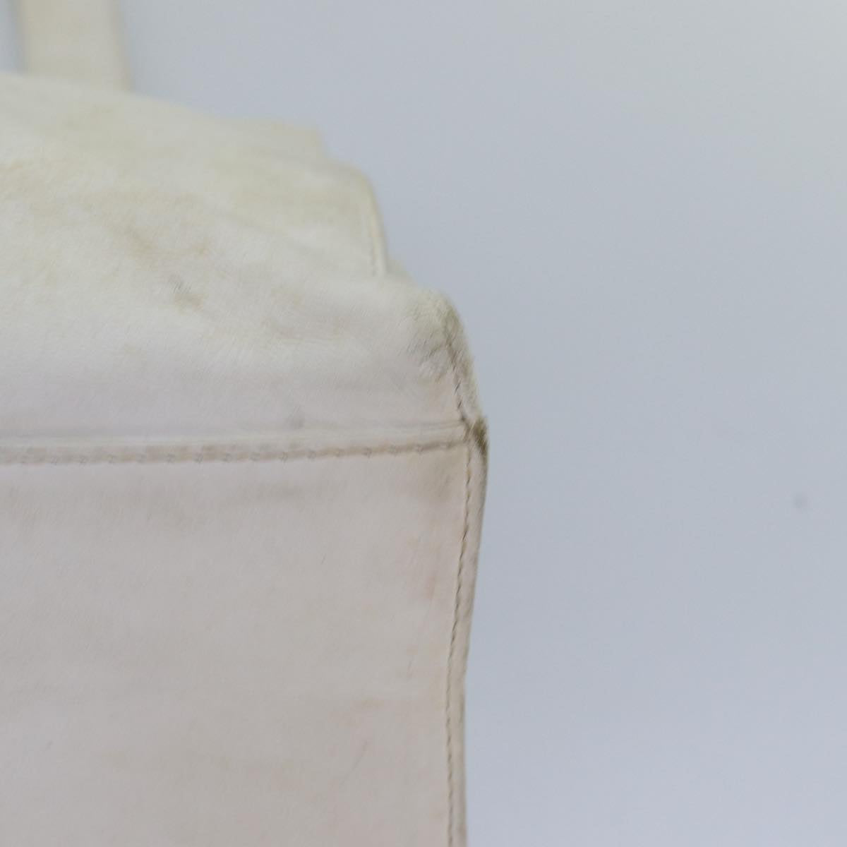 Top Quality Chanel COCO Mark Tote Bag Leather White CC Auth 83380