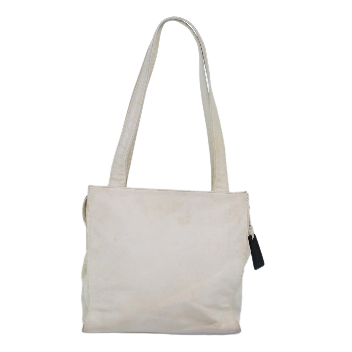 Top Quality Chanel COCO Mark Tote Bag Leather White CC Auth 83380