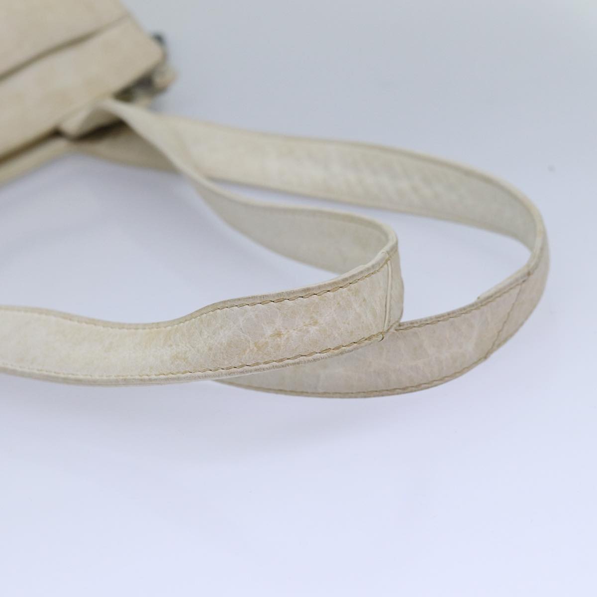 Top Quality Chanel COCO Mark Tote Bag Leather White CC Auth 83380