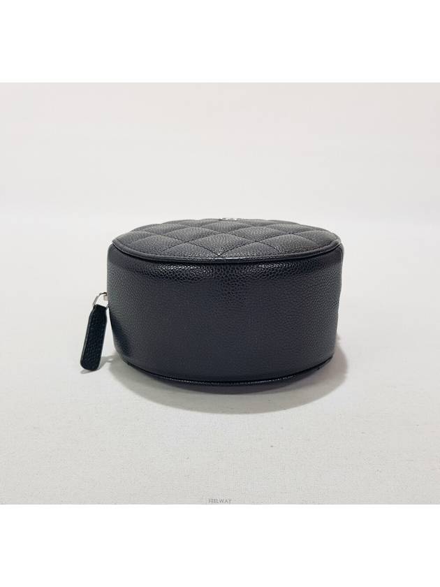 Classic Caviar Silver Round Bag Tambourine AP0245 Chanel