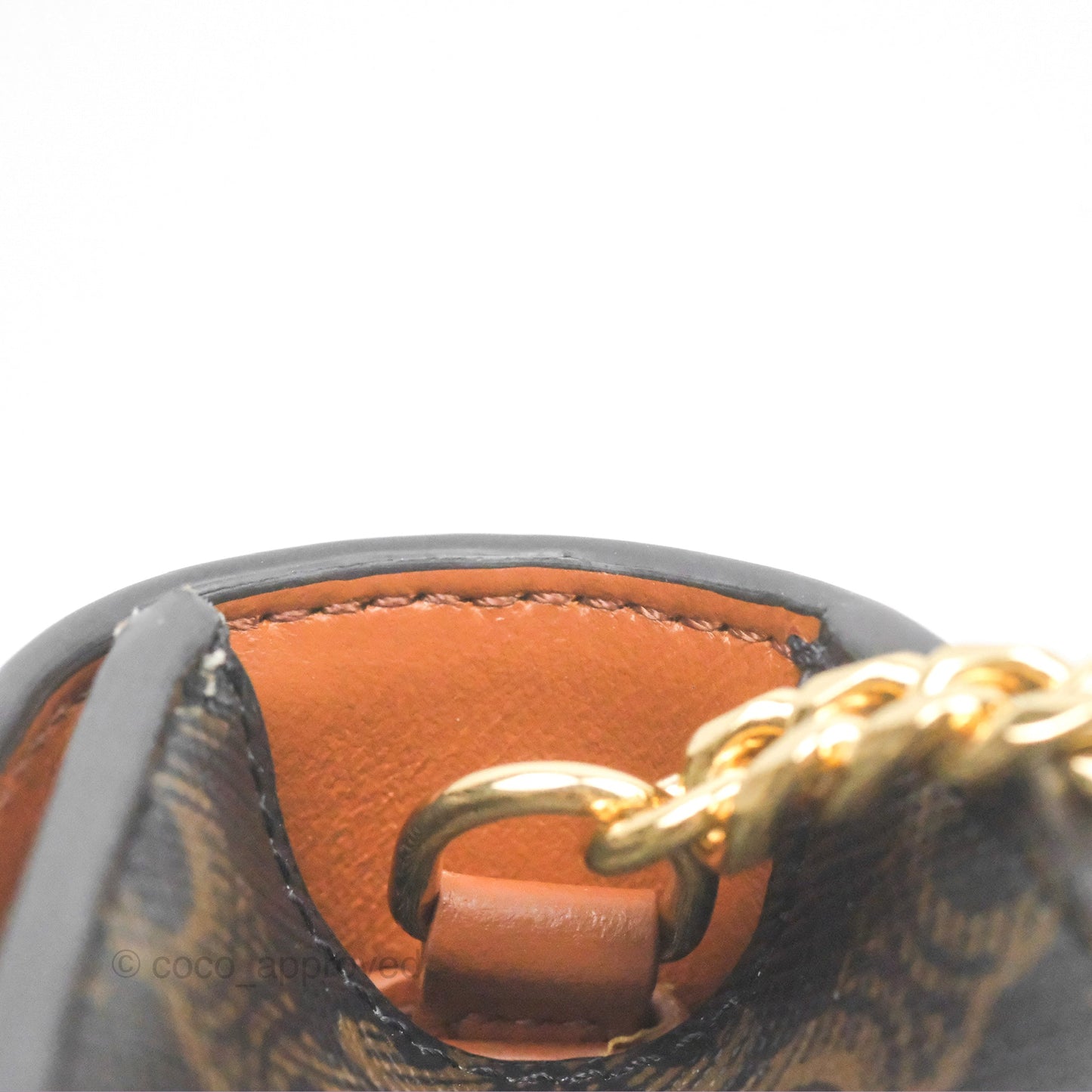 Celine Triomphe Wallet On Chain Canvas Tan Calfskin