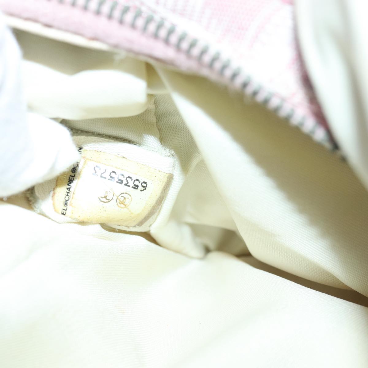 Top Quality Chanel New Travel Line Hand Bag Nylon Pink CC Auth 83428