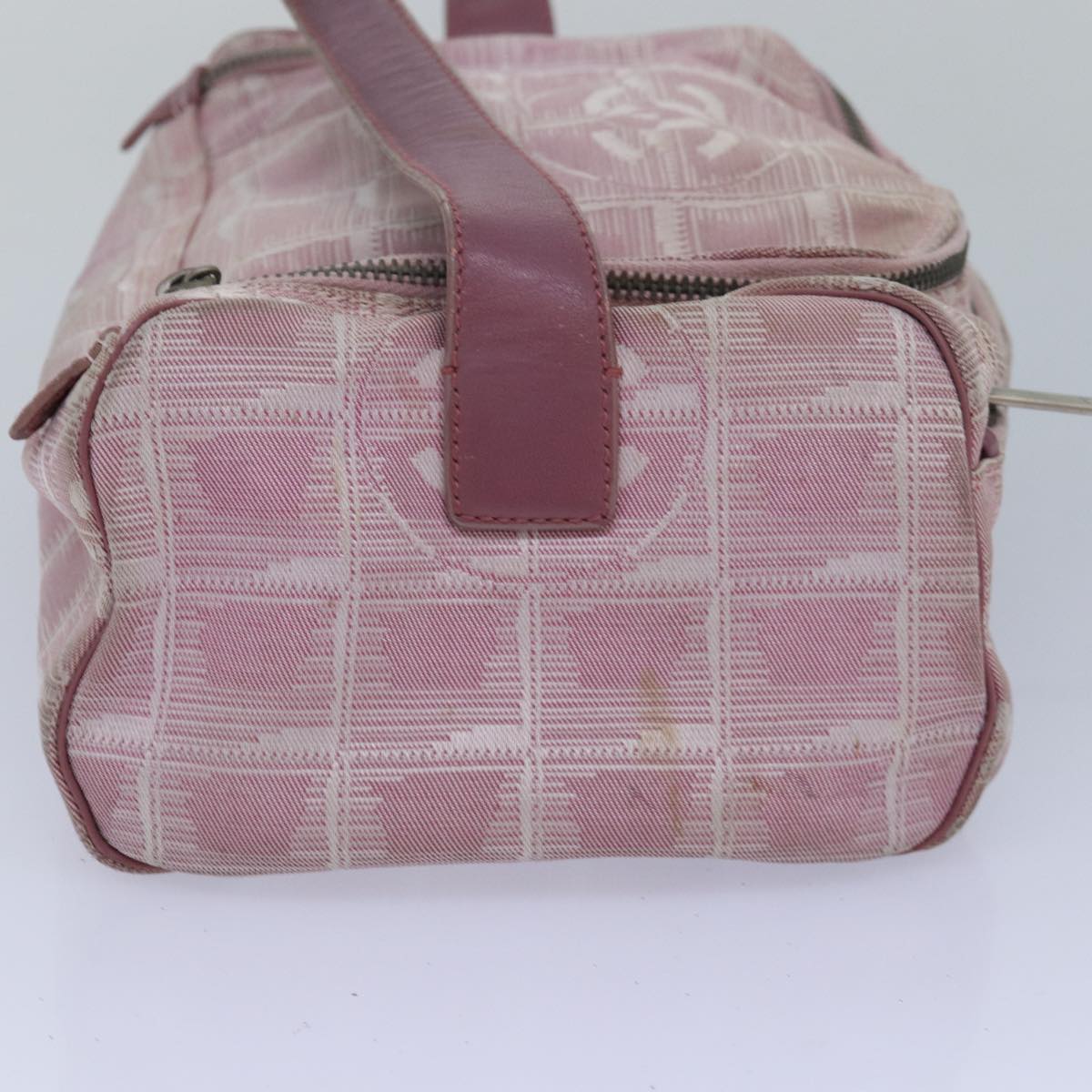 Top Quality Chanel New Travel Line Hand Bag Nylon Pink CC Auth 83428
