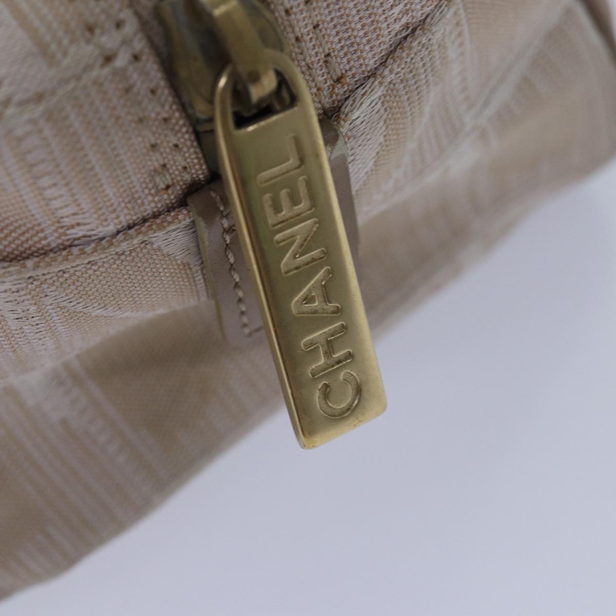 Top Quality Chanel New Travel Line Hand Bag Nylon Beige CC Auth 83429