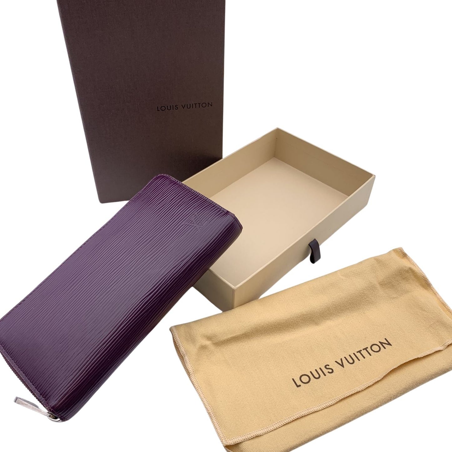 LOUIS VUITTON Purple Epi Leather Zippy Long Continental Wallet