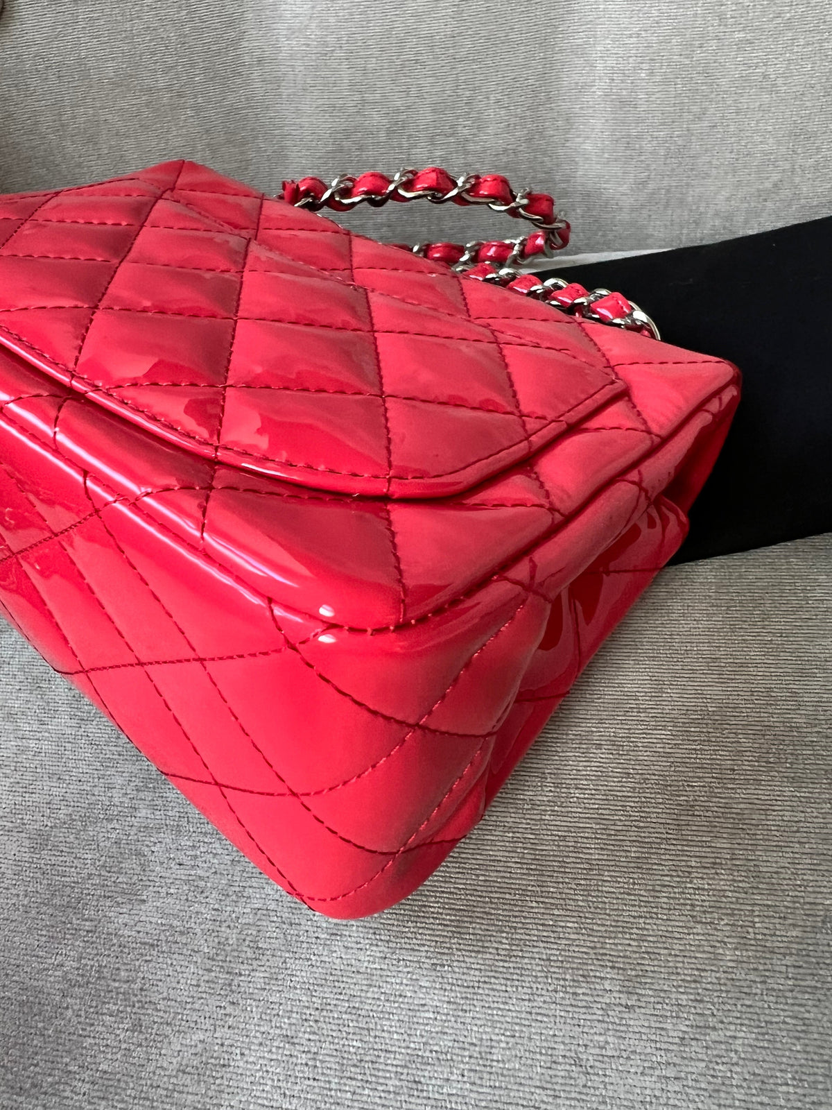 Chanel Square Mini Classic Flap in Pink Patent