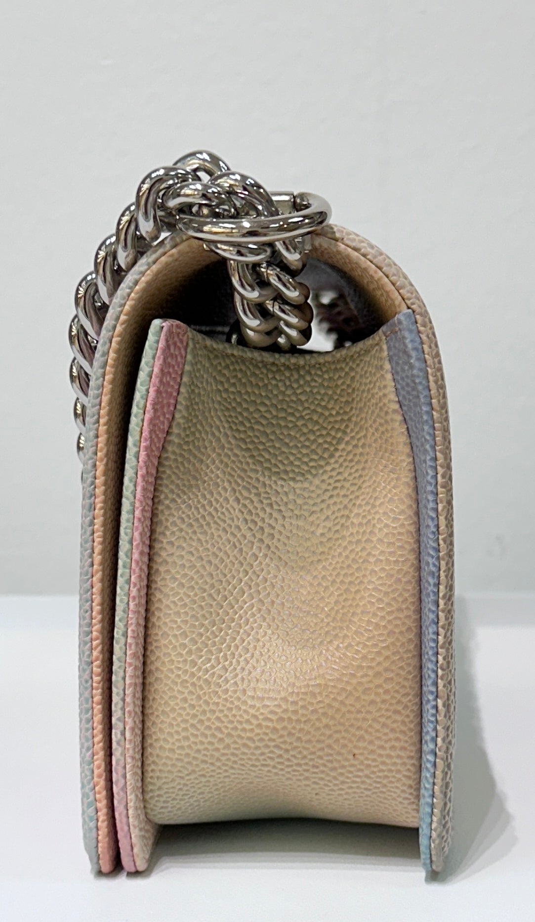 Chanel Rainbow Qulited Caviar Boy Bag Medium