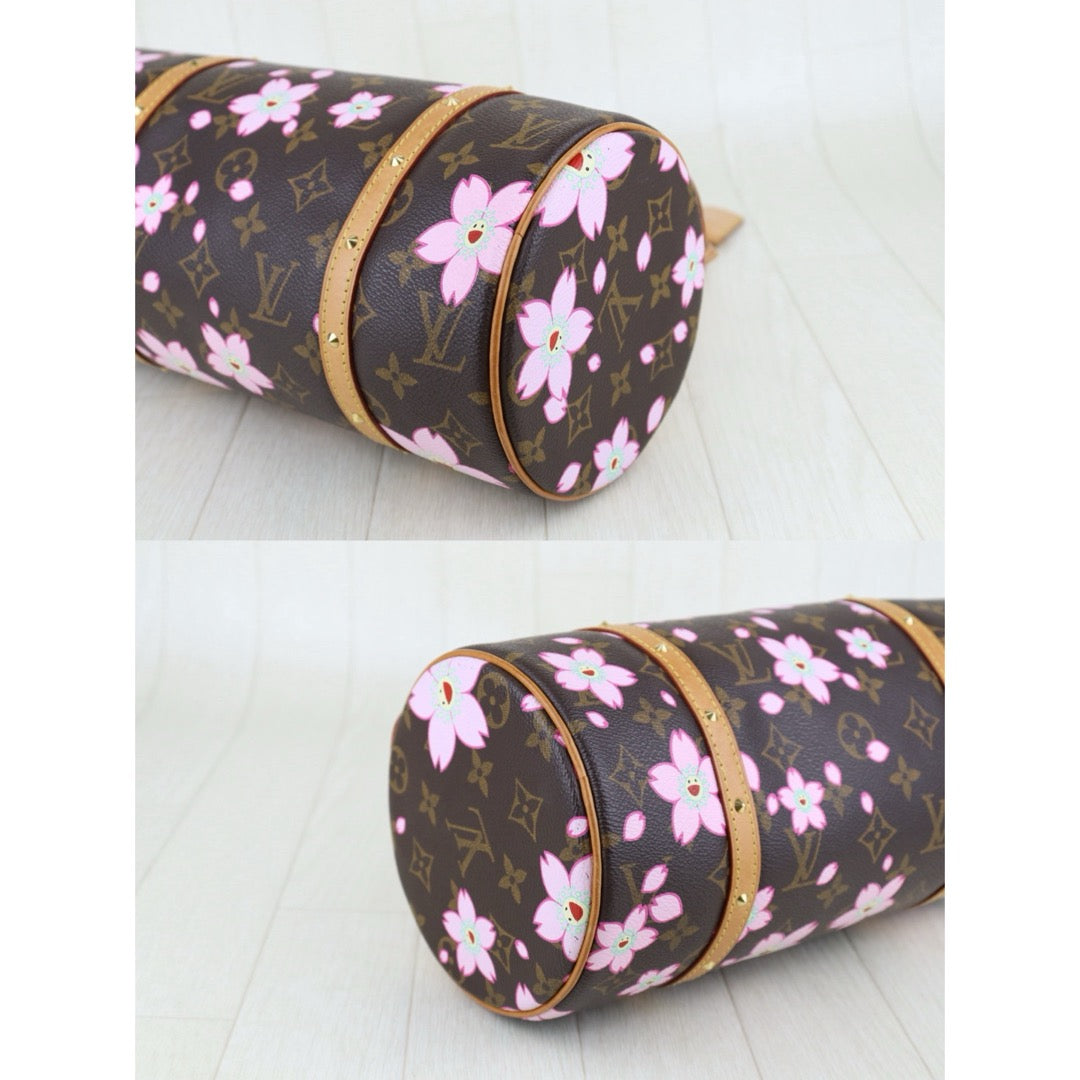 Rank AB ｜ LV Takashi Murakam Sakura Monogram Papillon 27 HandBag｜S25051202