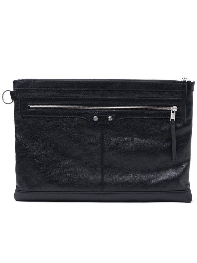 Luxury Balenciaga  Clip Large Clutch Bag Black