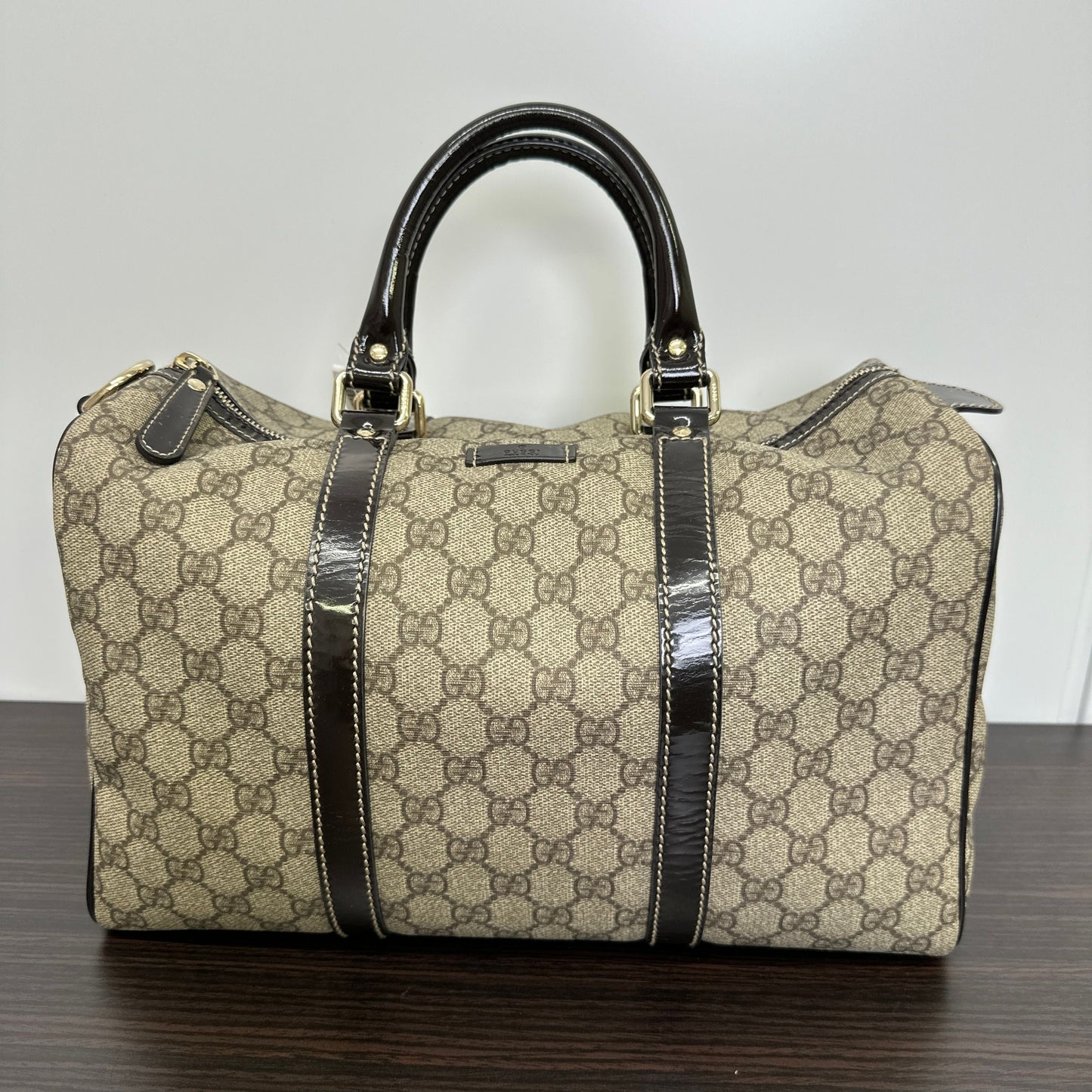 Gucci GG Supreme Top Handle Bag - Brown Handle Bags, Handbags LB