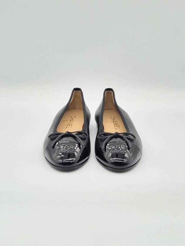 Lambskin Ballerina Flats Black Chanel