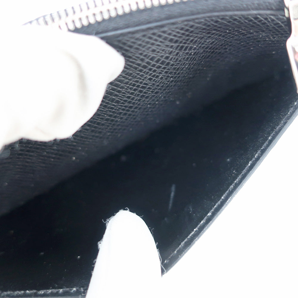 Louis Vuitton Taigaama Monogram Coin Card Hers Zippy Black IC M30271