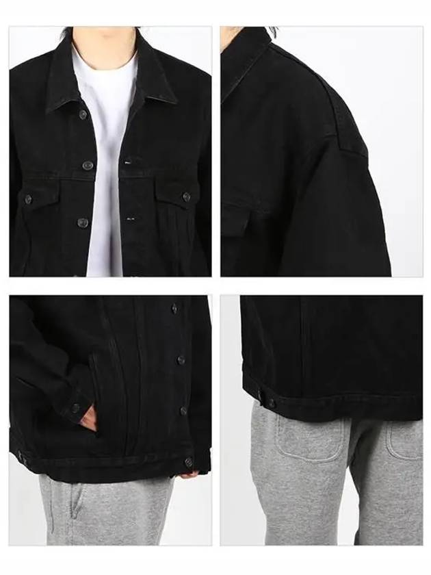 Luxury Balenciaga  Oversized Denim Jacket Black