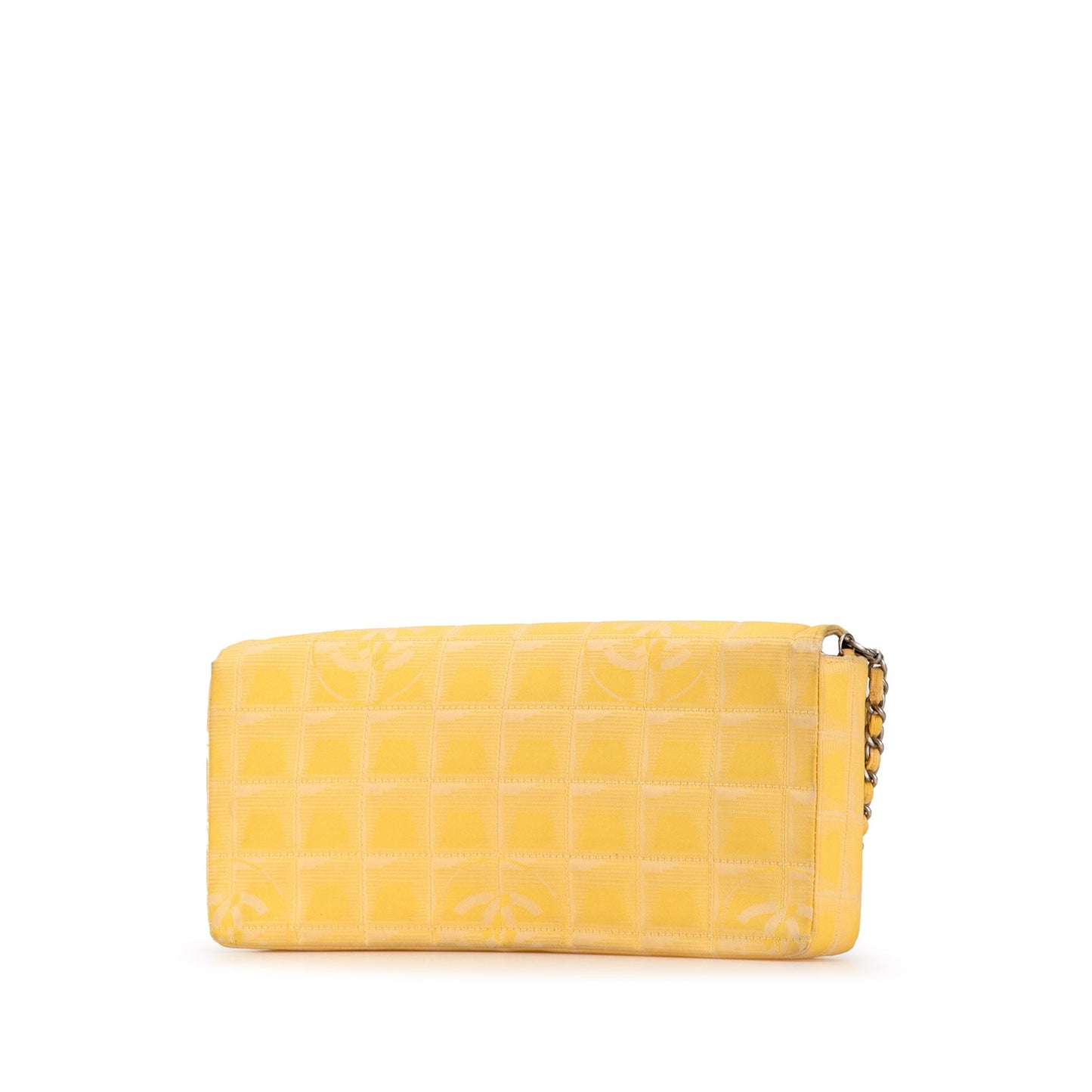 Yellow Chanel New Travel Line Nylon East West Flap Shoulder Bag