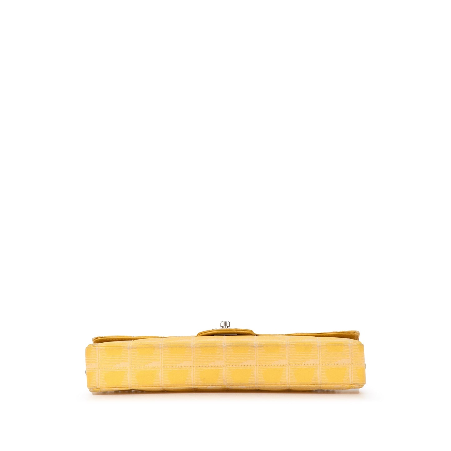 Yellow Chanel New Travel Line Nylon East West Flap Shoulder Bag