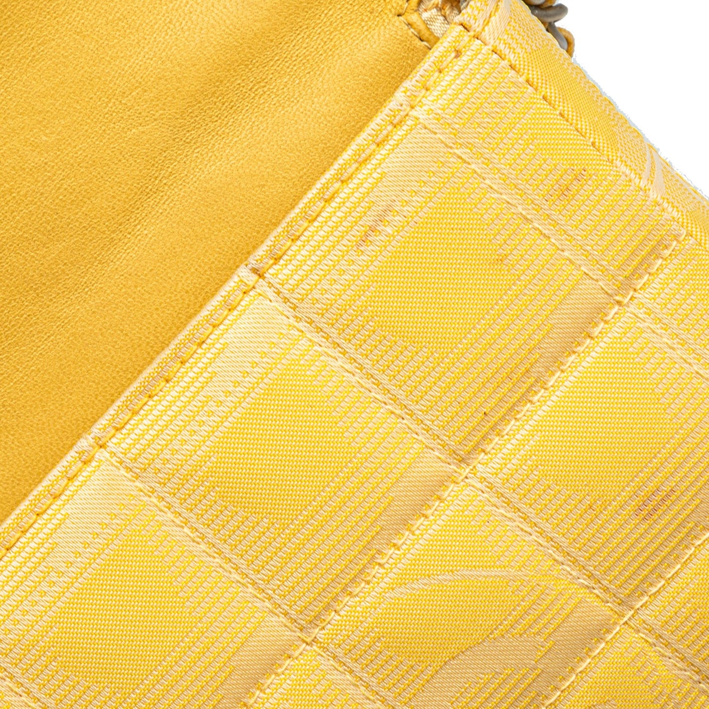 Yellow Chanel New Travel Line Nylon East West Flap Shoulder Bag