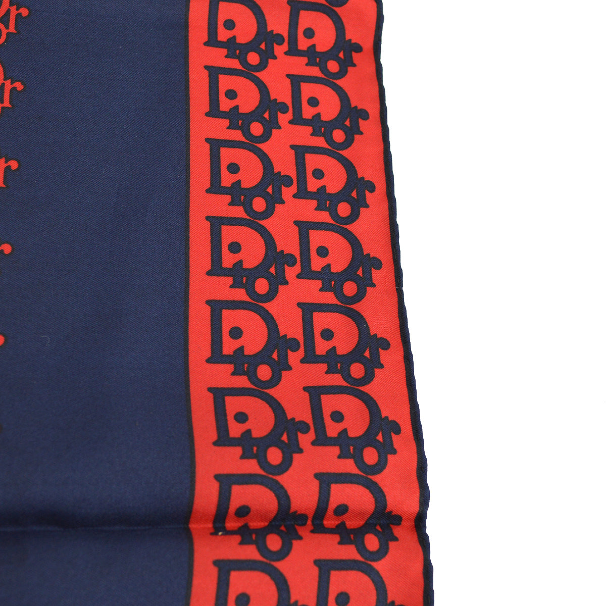 Christian Dior Trotter Scarf Navy Small Good
