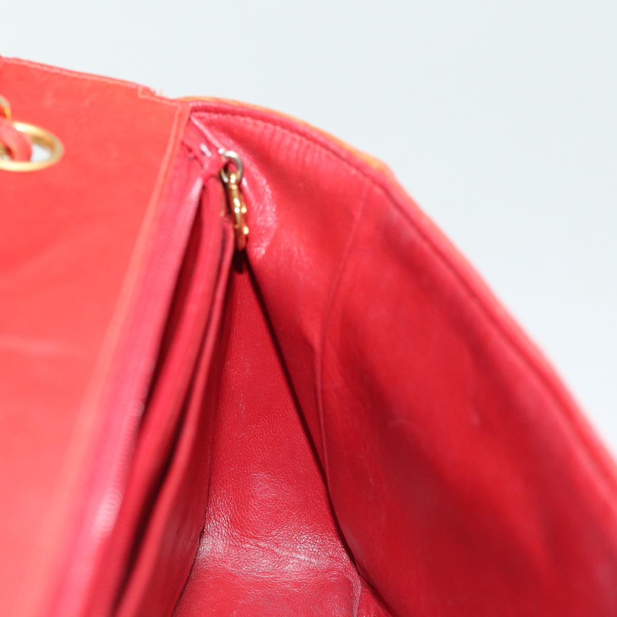 Top Quality Chanel Matelasse Chain Shoulder Bag Nylon Orange CC Auth 84479