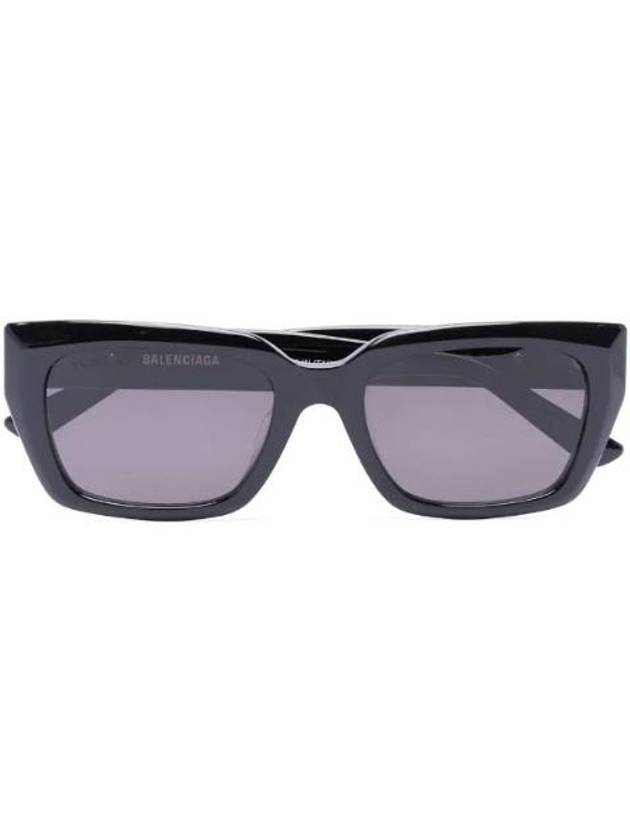Luxury Balenciaga  Eyewear Logo Square Frame Sunglasses Black