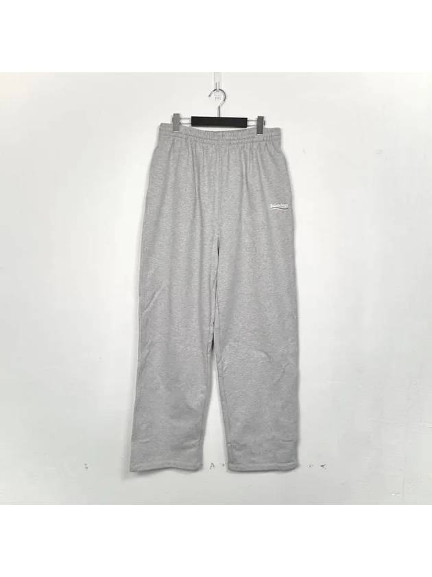Luxury Balenciaga  Logo Training Jogger Pants Gray