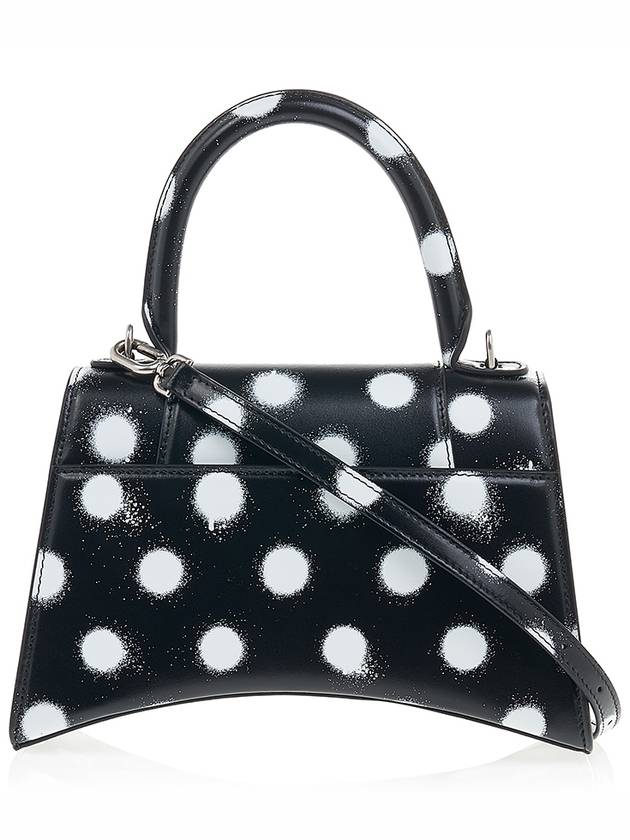 Luxury Balenciaga  Hourglass Small Polka Dot Leather Tote Bag Black
